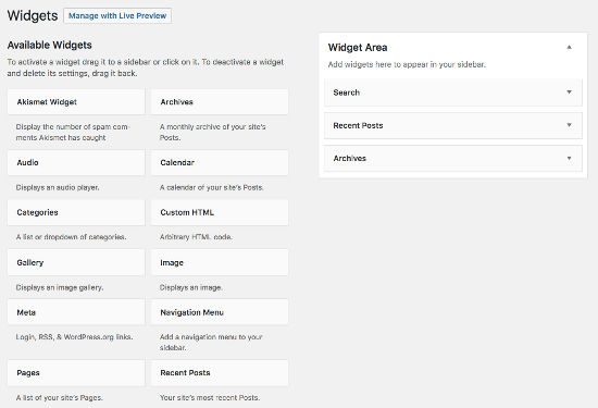 Apa Kegunaan Widget dan Bagaimana Menggunakan Widget WordPress?
