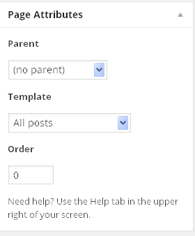 all page post template wordpress