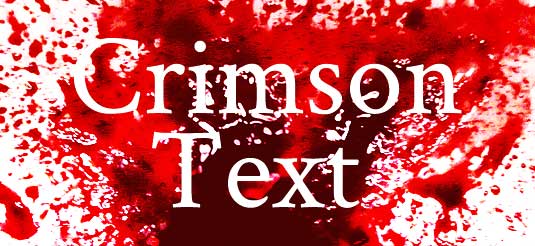 crismon text font web desain