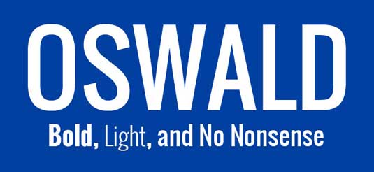 font oswald untuk web desain