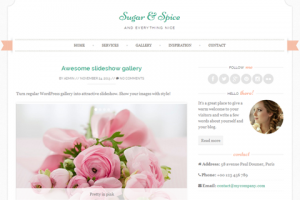 template wordpress free sugar-and-spice-free wedding wordpress theme