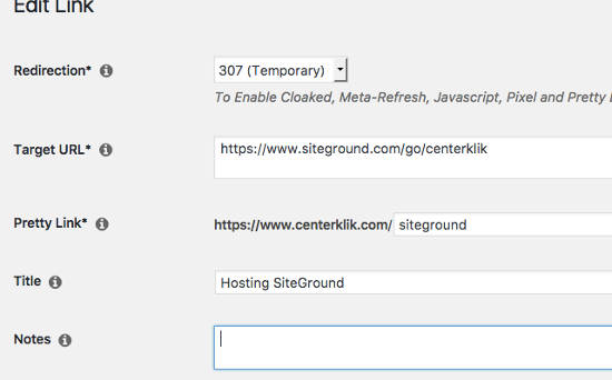 Membuat link Afiliasi Pretty Link