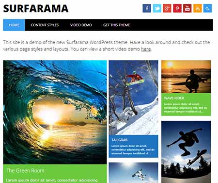 Theme WordPress Surfama Responsive Free
