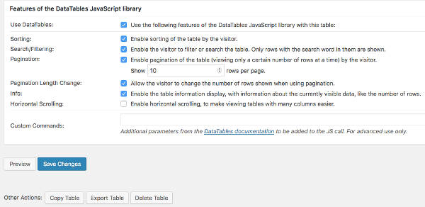 Membuat Tabel di WordPress Feature Table