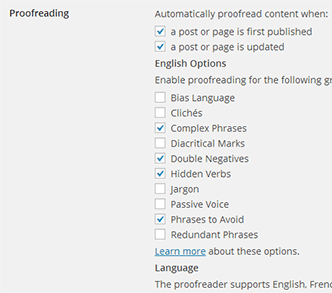 proofreading-settings sphell check