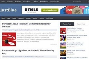 theme wordpress responsive blog justblue