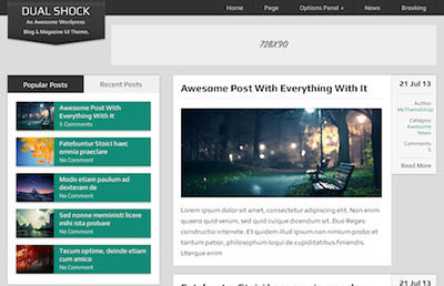 DualShock theme wordpress magazine