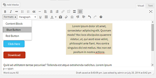 Cara Tambah Custom Styles Visual Editor WordPress