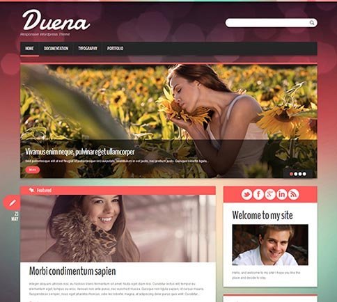 duena theme wordpress responsive free blog magazine