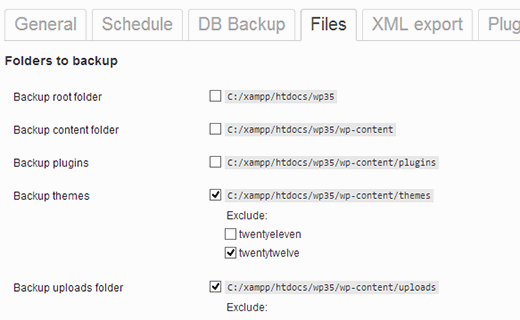 files backup