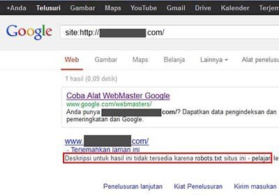 wordpress tidak terindex google