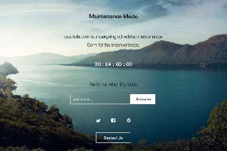 maintenance mode WordPress