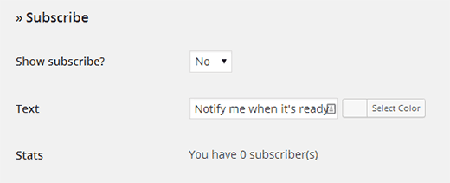 newsletter subscribers settings