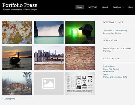 portfolio free wordpress theme photography