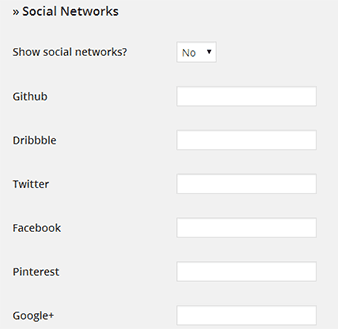 socialnetworks settings