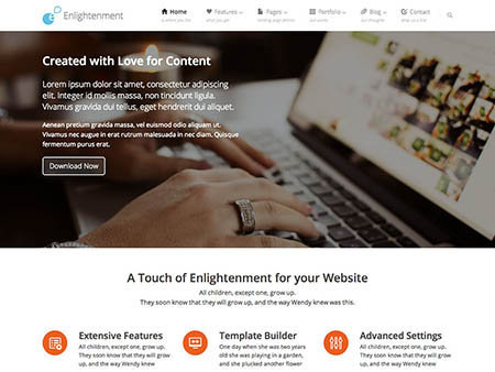 Enlightenmen theme wordpress gratis