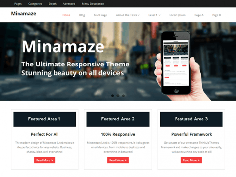minamize theme wordpress responsive free