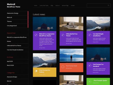 theme wordpress free metro creativex