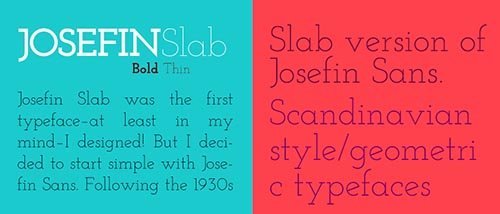 webfonts google josefinslab