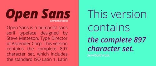 webfonts google open sans