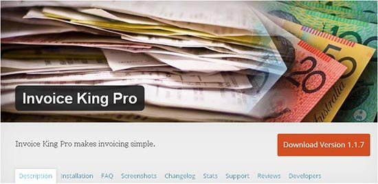 plugin invoice king pro