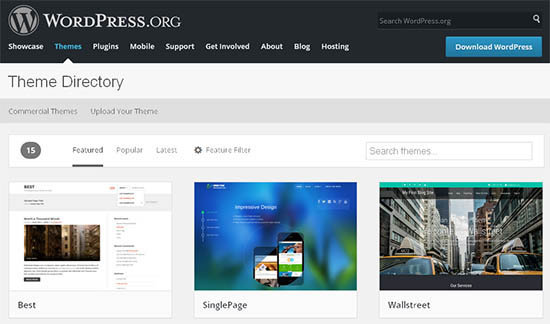themes directory wordpress