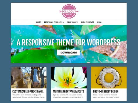 theme wordpress soliloquy responsive free