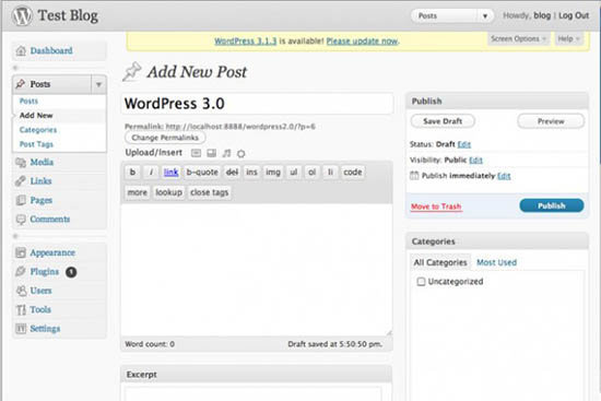 WordPress-3.0 ulang tahun wordpress