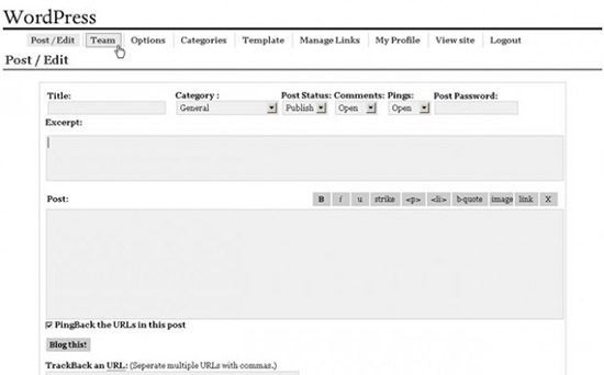 WordPress- versi 0.7