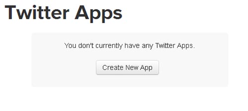 create new app twitter