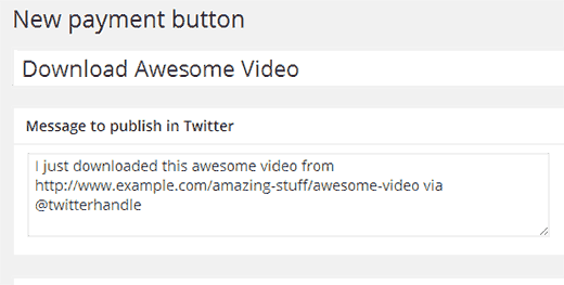 pay with tweet button