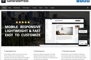 generatepress responsive wordpress themes free