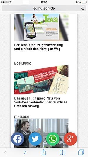 mobile share button