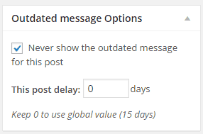 outdated message options