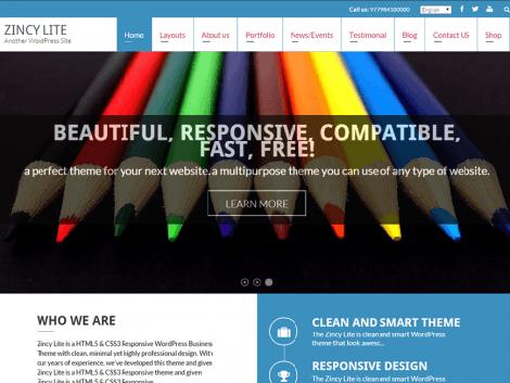 theme wordpress zincy lite free download