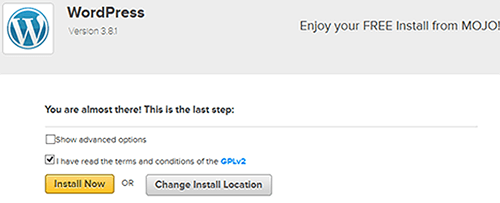 install wordprss ipage 7