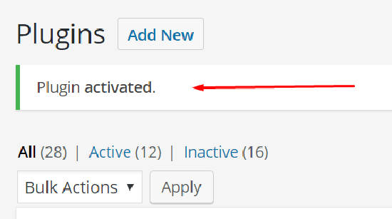Install plugin activated