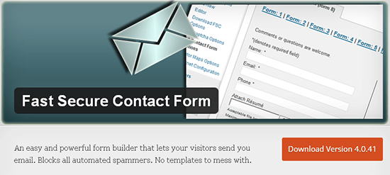 fast secure contact form