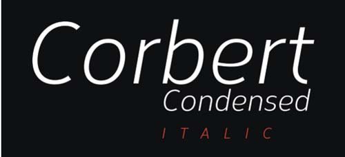 corbert-condensed-italic font terbaik