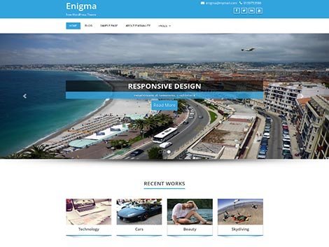 theme wordpress enigma responsive