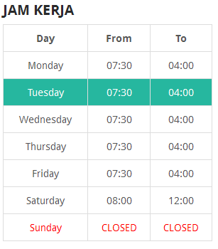 widget jam kerja