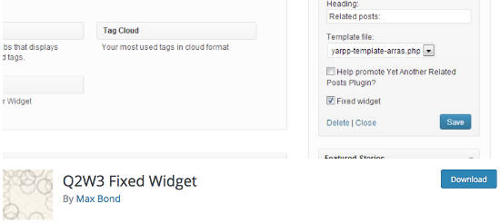 q2w3 Fixed Widget