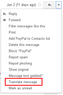 translate email gmail
