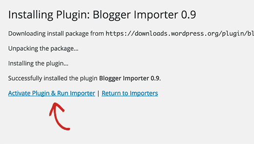 run importer plugin