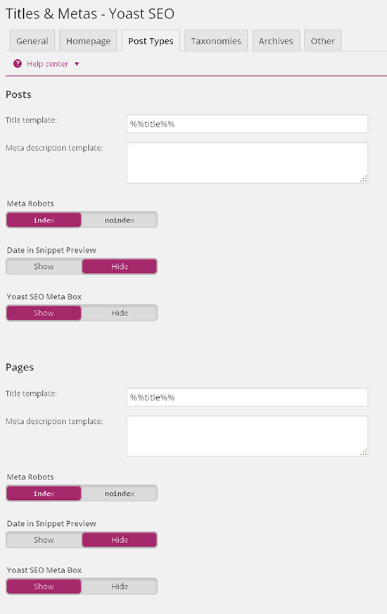 post type yoast seo