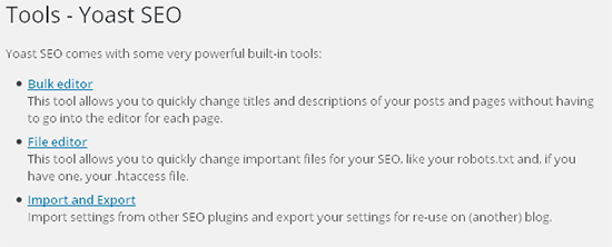 tools yoast seo