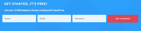 Daftar CloudPress Desain Tema WordPress Sendiri