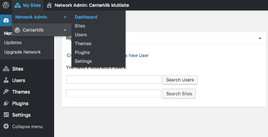 Mysite Multisite WordPress