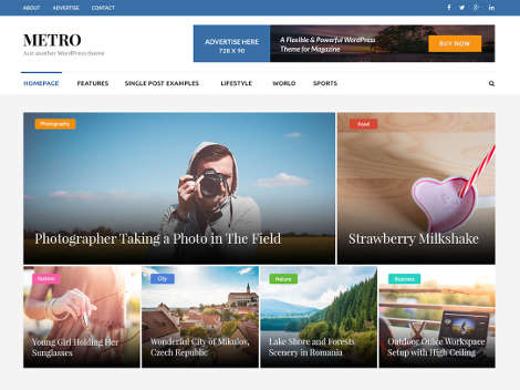 Theme WordPress Metro Magazine Free