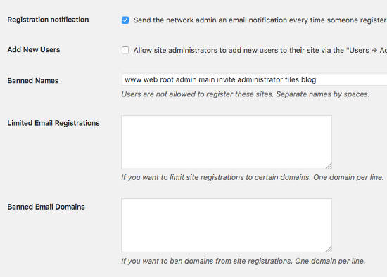 notifications settings